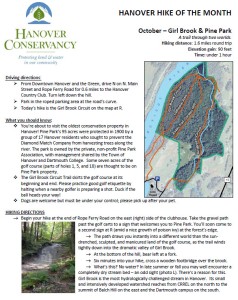 Hanover Conservancy hike of the month